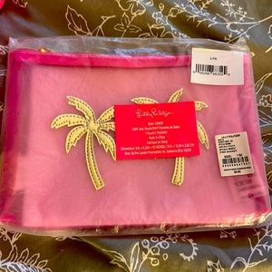 Lilly Pulitzer GWP Jelly Pouch Pink Shandy Clutch NWT